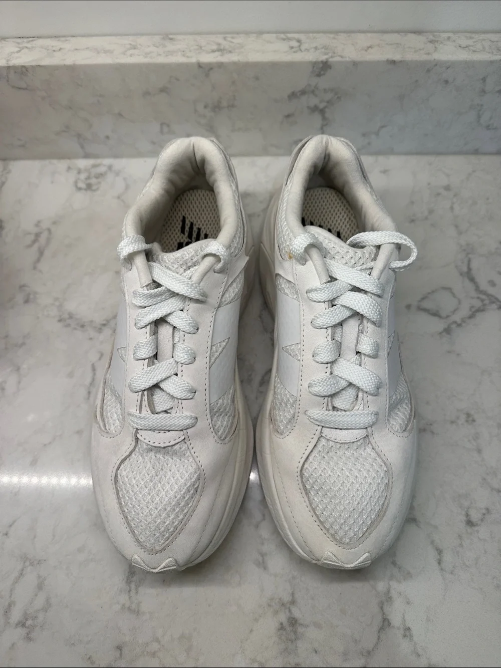 New Balance Women's White Chunky Dad Sneakers - Picture 2 of 7